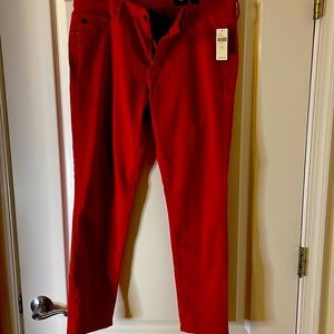 Red AG Anthro pants—Abbey Ankle